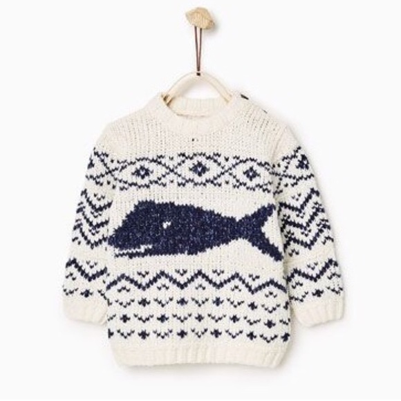 Zara Other - Zara Baby Boys Whale Nautical Fisherman Sweater